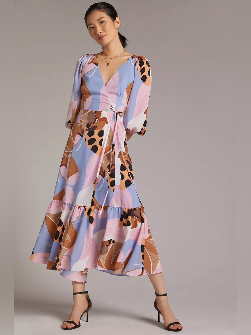 Anthropologie hutch Bloom Wrap Midi Dress